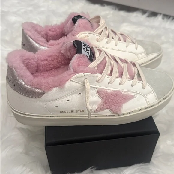 GGDB Pink and White Shearling Sneakers. Brand new - Picture 2 of 6